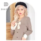 チュールリボンボタンビジュー長袖ニットワンピース | Dazzy | 詳細画像12 