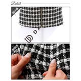 [SMLサイズ]ツイードモノトーンチェックフロントジップ半袖タイトミニドレス | Dazzy | 詳細画像11 