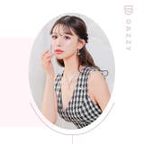 [SMLサイズ]ギンガムチェックツイードビジューファスナータイトミニドレス | Dazzy | 詳細画像12 