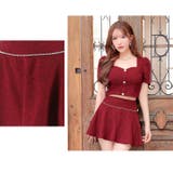 [SMLサイズ]ラインストーンツイードパールボタンAラインミニセットアップ | Dazzy | 詳細画像14 