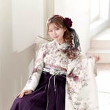 [3点SET]百合×くすみ牡丹柄二尺袖・袴 | Dazzy | 詳細画像2 