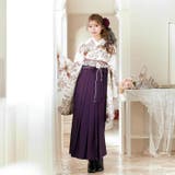 [3点SET]百合×くすみ牡丹柄二尺袖・袴 | Dazzy | 詳細画像7 