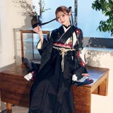 [3点SET]漆黒紅牡丹柄二尺袖・袴 | Dazzy | 詳細画像4 