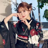 [3点SET]漆黒紅牡丹柄二尺袖・袴 | Dazzy | 詳細画像5 