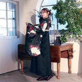 [3点SET]漆黒紅牡丹柄二尺袖・袴 | Dazzy | 詳細画像8 