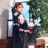 [3点SET]漆黒紅牡丹柄二尺袖・袴 | Dazzy | 詳細画像9 