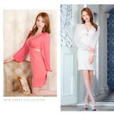 [SMLサイズ]フロントギャザーカットアウトリング長袖タイトミニドレス | Dazzy | 詳細画像13 