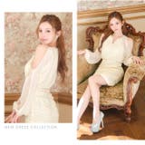 [SMLサイズ]シャーリングビジューシフォンオープンショルダータイトミニドレス | Dazzy | 詳細画像13 