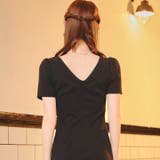 [SMLサイズ]カシュクールラップリング半袖スリットタイトミニドレス | Dazzy | 詳細画像8 