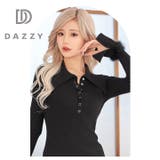 襟付きファーベルスリーブリブニット膝丈ワンピース | Dazzy | 詳細画像12