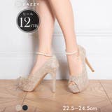 [dazzyオリジナル][12cmヒール]レースラメパールストラップオープントゥ… | Dazzy | 詳細画像1 