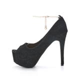 [dazzyオリジナル][12cmヒール]レースラメパールストラップオープントゥ… | Dazzy | 詳細画像4 