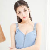 フロントジップデニムスリットチェーンベルトノースリーブタイトミニワンピース [X… | Dazzy | 詳細画像4 