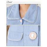 [セットアップ] 襟付きパールボタンフェイクポケット半袖 タイト | Dazzy | 詳細画像10 