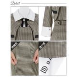[SML 3サイズ展開] ブローチ付き千鳥格子ジャケット&ワンピースセットアップ | Dazzy | 詳細画像11 
