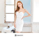 キャミソールビジューフラワーレースタイトミニドレス[SML/3サイズ展開] | Dazzy | 詳細画像13 