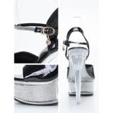 [15cmヒール] エナメルラインストーンクリアヒールサンダル [dazzyオリ… | Dazzy | 詳細画像4 