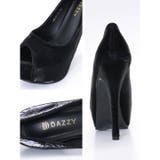 [12cmヒール]ワンカラーレザー調 オープントゥ パンプス | Dazzy | 詳細画像5 