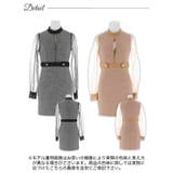  アンティークチェックフロントジップチュール長袖タイトミニドレス | Dazzy | 詳細画像10 