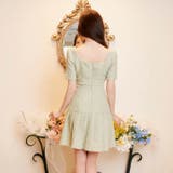 [Ａライン] ラグジュアリーツイードジッププリーツ半袖ミニドレス [SML | Dazzy | 詳細画像8 