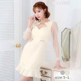 [明日花キララ着用] ラメツイード長袖シアーベルトモチーフマーメイドミニドレス[… | Dazzy | 詳細画像5 