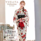 レトロ紅椿柄浴衣[品番：DY000032340]｜Dazzy（デイジー）の