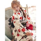 レトロ紅椿柄浴衣【2025年新作 YUKATA by | Dazzy | 詳細画像6 