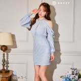 スパンコールチェックビジューオープンショルダータイトミニドレス | Dazzy | 詳細画像8