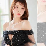 [SML 3サイズ展開] ビジュードットジップホールチュールオフショルタイトミニ… | Dazzy | 詳細画像14 