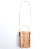 パールストラップ付きスクエアかごバッグ | Dazzy | 詳細画像2