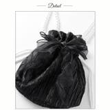 パールシアーリボン巾着バッグ | Dazzy | 詳細画像7 