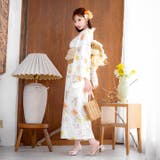 [ワンピース浴衣] [4点SET] 白地×パステルポピー柄浴衣【2025年新作 | Dazzy | 詳細画像8 