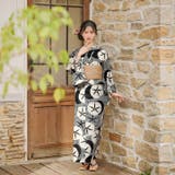 [3点SET]モノトーンレトロ朝顔柄浴衣【2025年新作 YUKATA by | Dazzy | 詳細画像6 