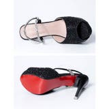 [12cmヒール] シャイニーラインストーンストラップサンダル[dazzyオリジ… | Dazzy | 詳細画像6 