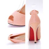 [10cmヒール] ラメアンクルストラップオープントゥパンプス [dazzyオリ… | Dazzy | 詳細画像5 