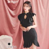 [SML 3サイズ展開] ブローチ付きフラワーレースカットアウトフリルマーメイド… | Dazzy | 詳細画像2 