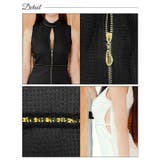 グリッターハイネックジップサイドシアーノースリーブタイトミニドレス | Dazzy | 詳細画像13