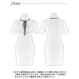 [SML 3サイズ展開] ハイネックシアーボウタイリボンパールビジュー半袖タイト… | Dazzy | 詳細画像9 