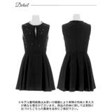 [Aライン] ワンカラーノースリーブビジューAラインミニドレス[XS~M 3サイ… | Dazzy | 詳細画像9 