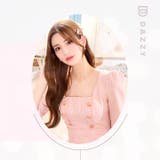  スクエアネックツイードボタンサイドプリーツ五分袖Aラインミニドレス | Dazzy | 詳細画像12 