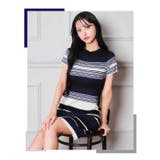マルチボーダー半袖ニットワンピース [カジュアル/dazzy closet] | Dazzy | 詳細画像14 
