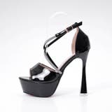 [13cmヒール] ワンカラーエナメルストリングオープントゥサンダル[dazzy… | Dazzy | 詳細画像6 