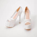 [13 5cmヒール] スパンコールメッシュオープントゥパンプス | Dazzy | 詳細画像4 