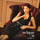 [MOARADY][姉ドレス]ノースリーブウエストカットビジューボタンタイト膝丈… | Dazzy | 詳細画像5 