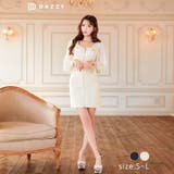 [SML 3サイズ展開] スクエアネックパールボタンフルジップ長袖タイトミニドレ… | Dazzy | 詳細画像6 