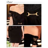 [SML 3サイズ展開] フリルレースアシンメトリーペプラムオフショルタイトミニ… | Dazzy | 詳細画像12 