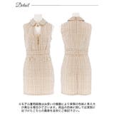 [SML 3サイズ展開] 襟付きツイードチェックファスナーノースリーブタイトミニ… | Dazzy | 詳細画像9 