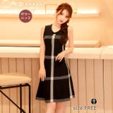  ノースリーブチェック柄Aラインニットワンピース | Dazzy | 詳細画像2 