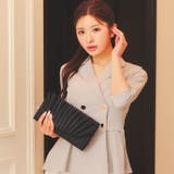 [2way] ルミナスサテンプリーツクラッチ＆ショルダーバッグ | Dazzy | 詳細画像3 