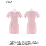 [SML 3サイズ展開] タックビジューカットアウトスリット半袖タイトミニドレス | Dazzy | 詳細画像9 
